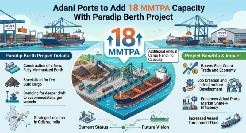 Adani Ports Emerges Highest Bidder for Two Paradip Port Berths